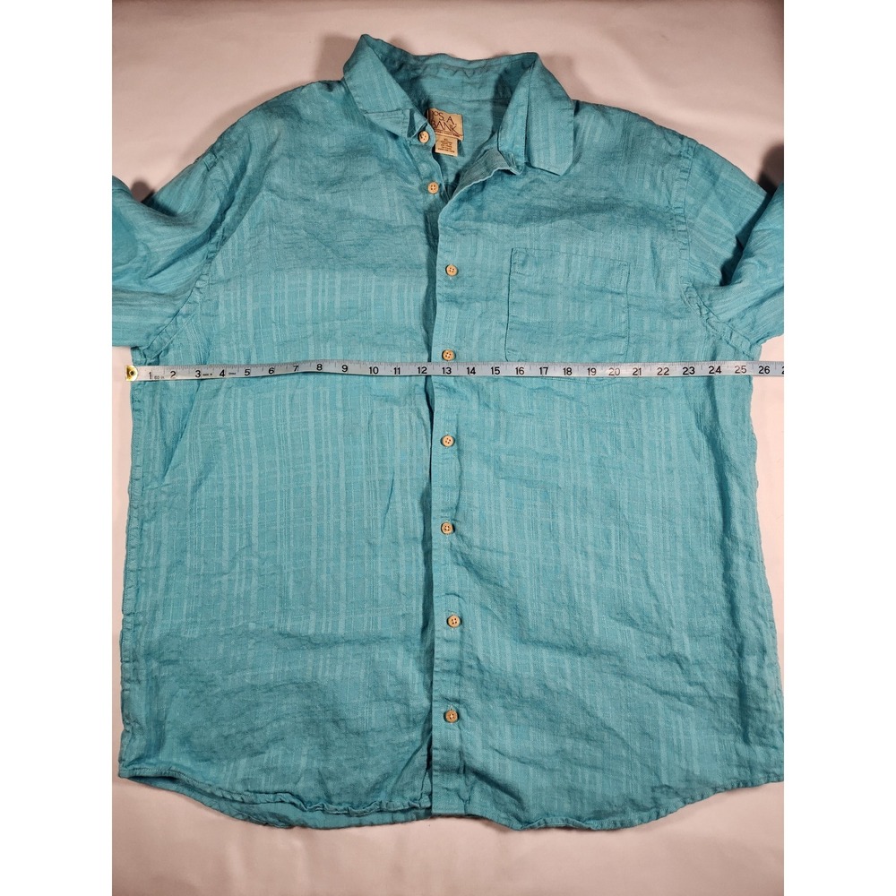Jos. A. Bank Aqua Turquoise 100% Linen Long Sleeve Button Up Shirt Size XL - Picture 5 of 10